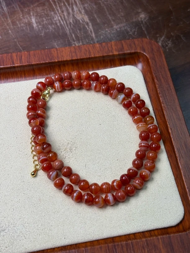 6mm 缠丝圆珠 项链