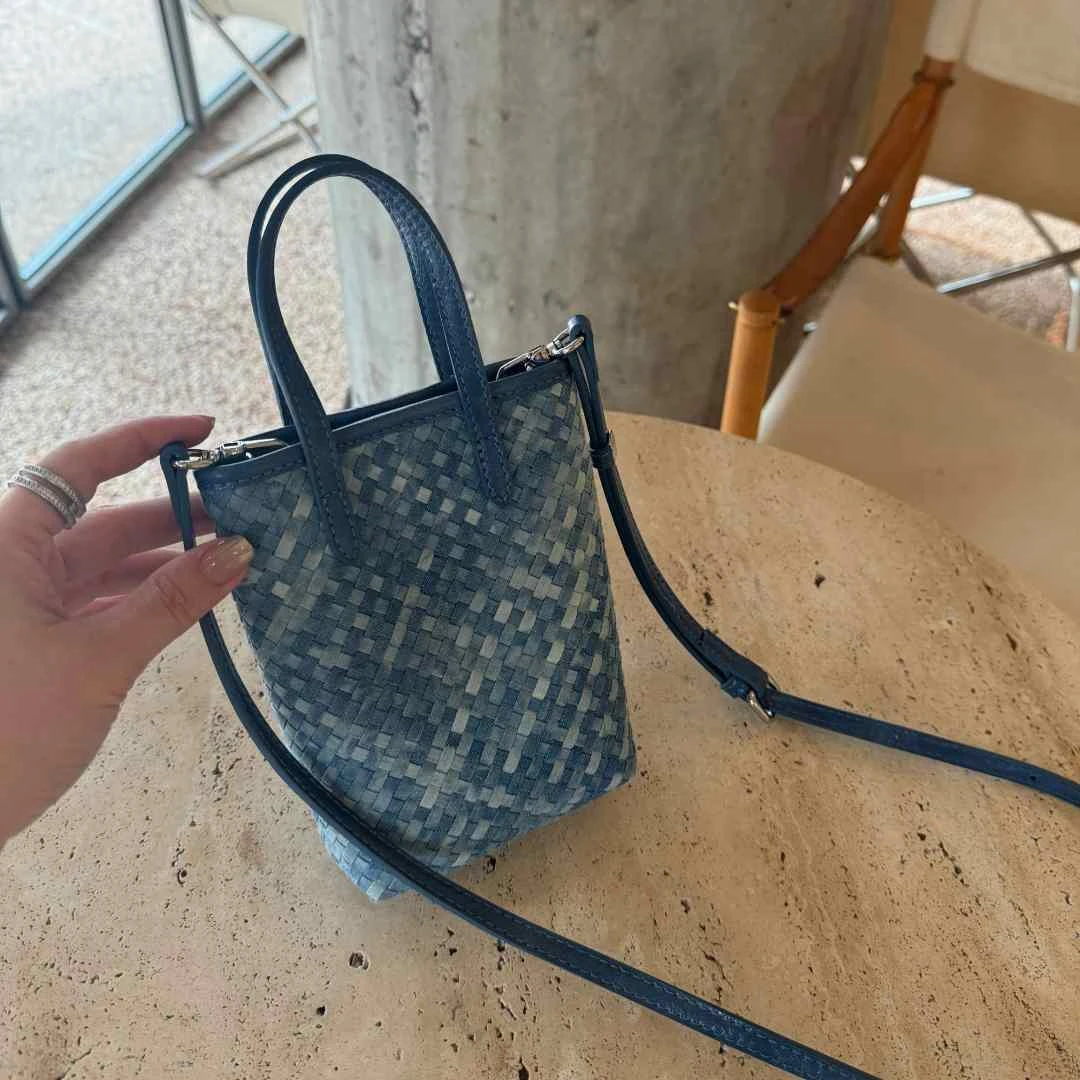 2025春季新款斜挎手提编织手机包 小众设计款轻奢简约百搭通勤