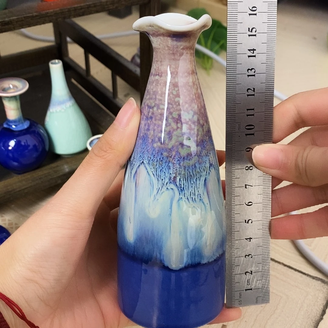 摆件洗****台景德镇高温陶瓷小花瓶