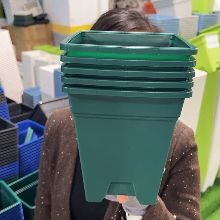 特价方盆口16高18墨绿无托5只