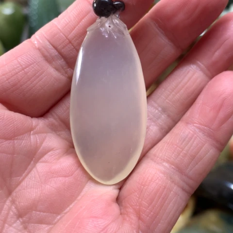 蛇纹石玉未镶嵌手把件