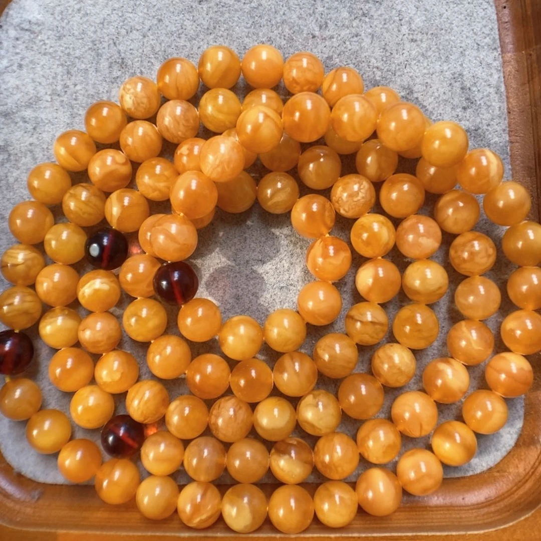 蜜蜡手串未镶嵌蜜蜡108