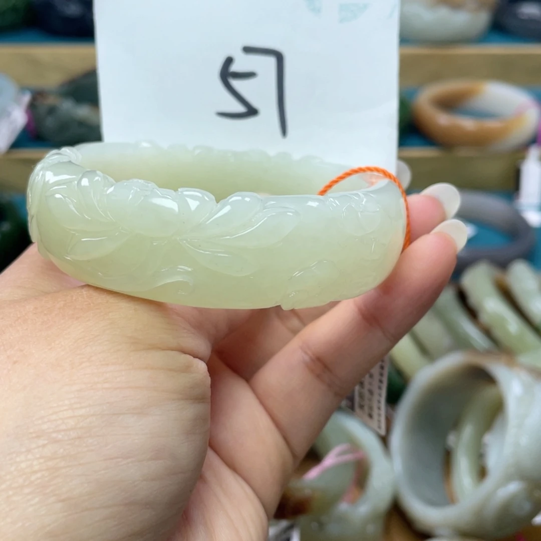 未镶嵌手镯和田玉圈口57