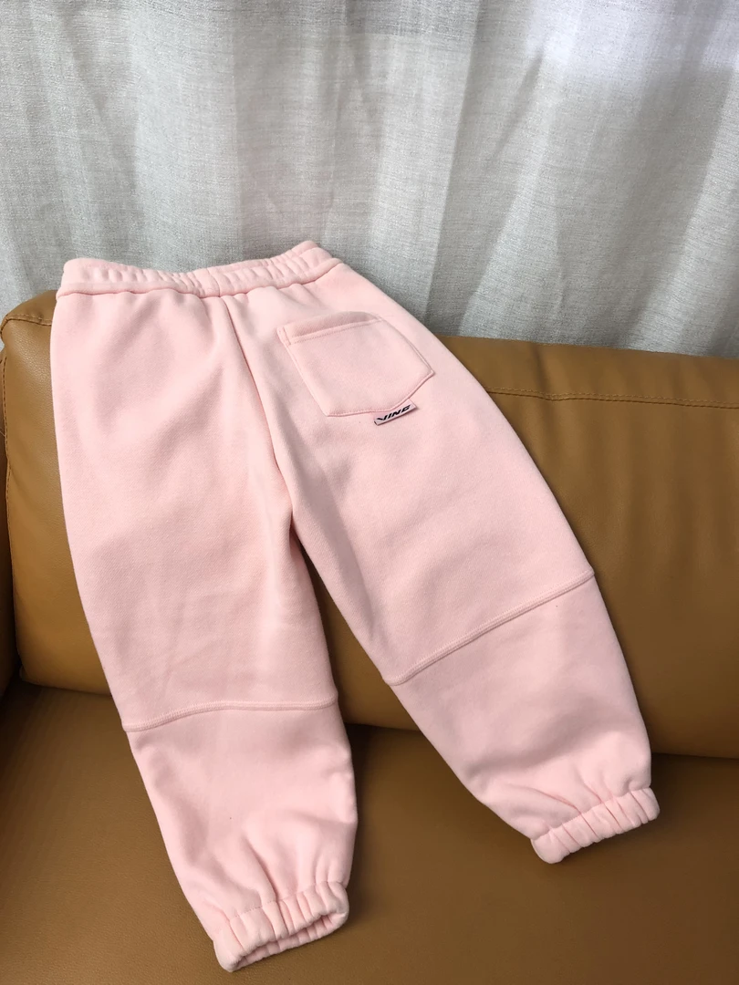 木瓜汁儿童百搭冬季加绒加厚女童卫裤韩版休闲长裤中大童秋冬款