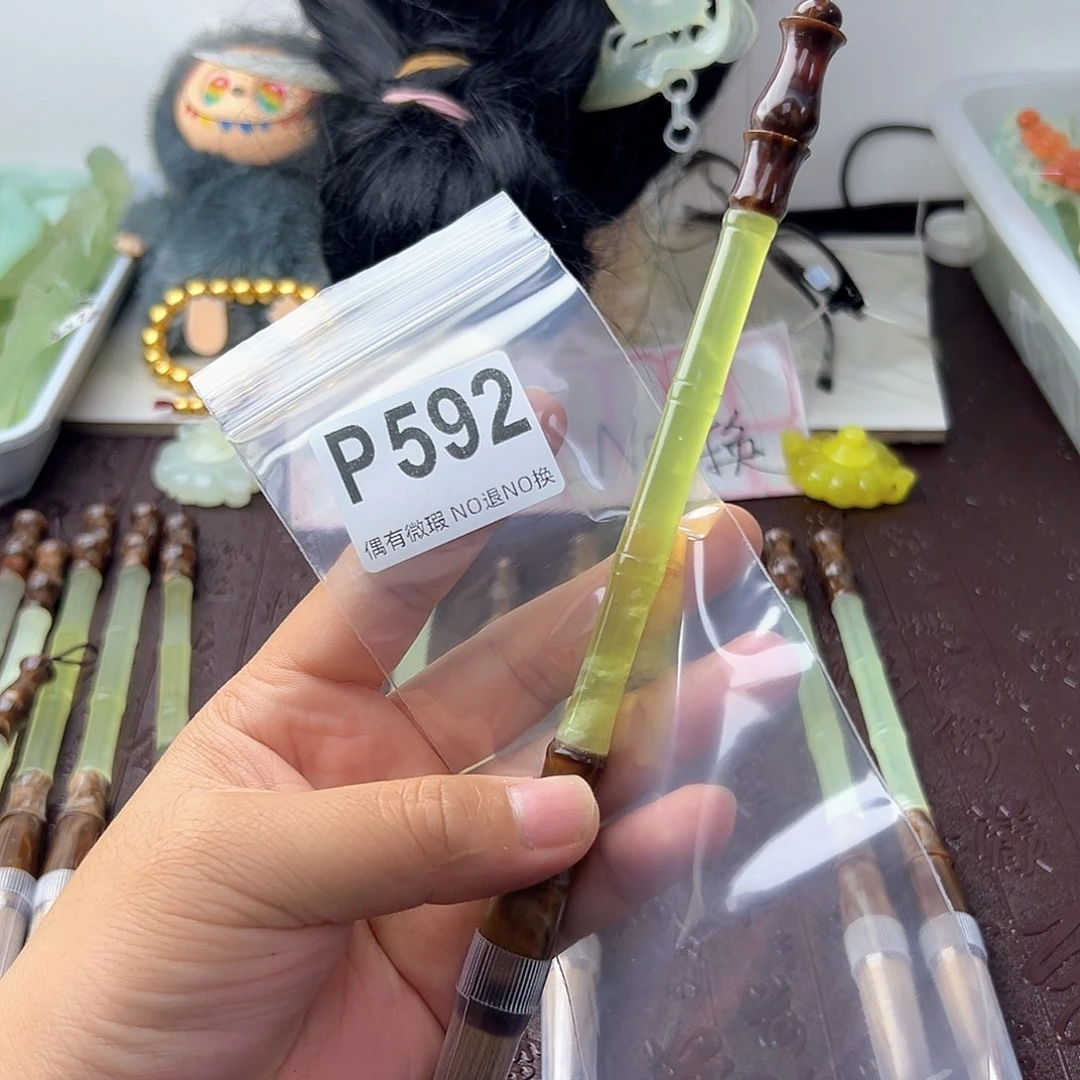 合金蛇纹石玉发饰用****5