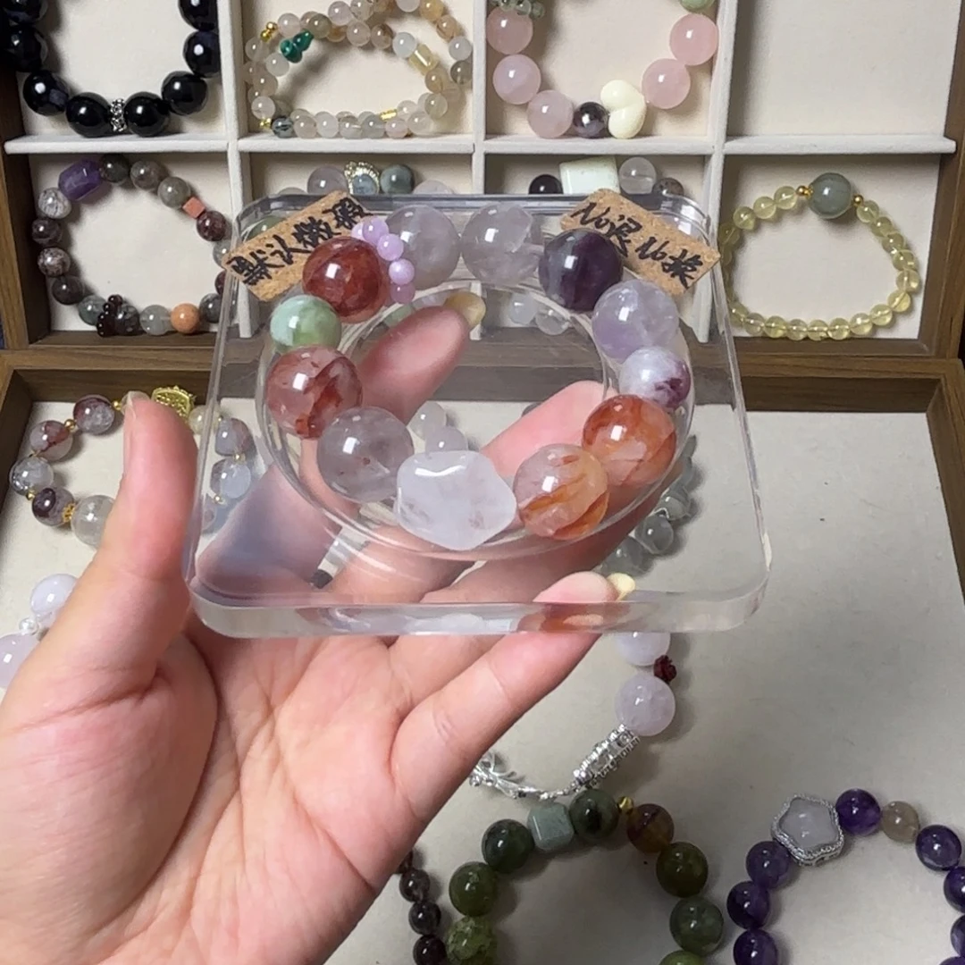 风***信未镶嵌手链水晶817号浇花多宝