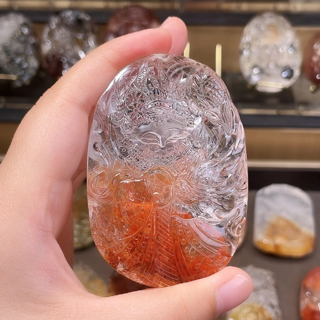 颈饰未镶嵌水晶红胶花