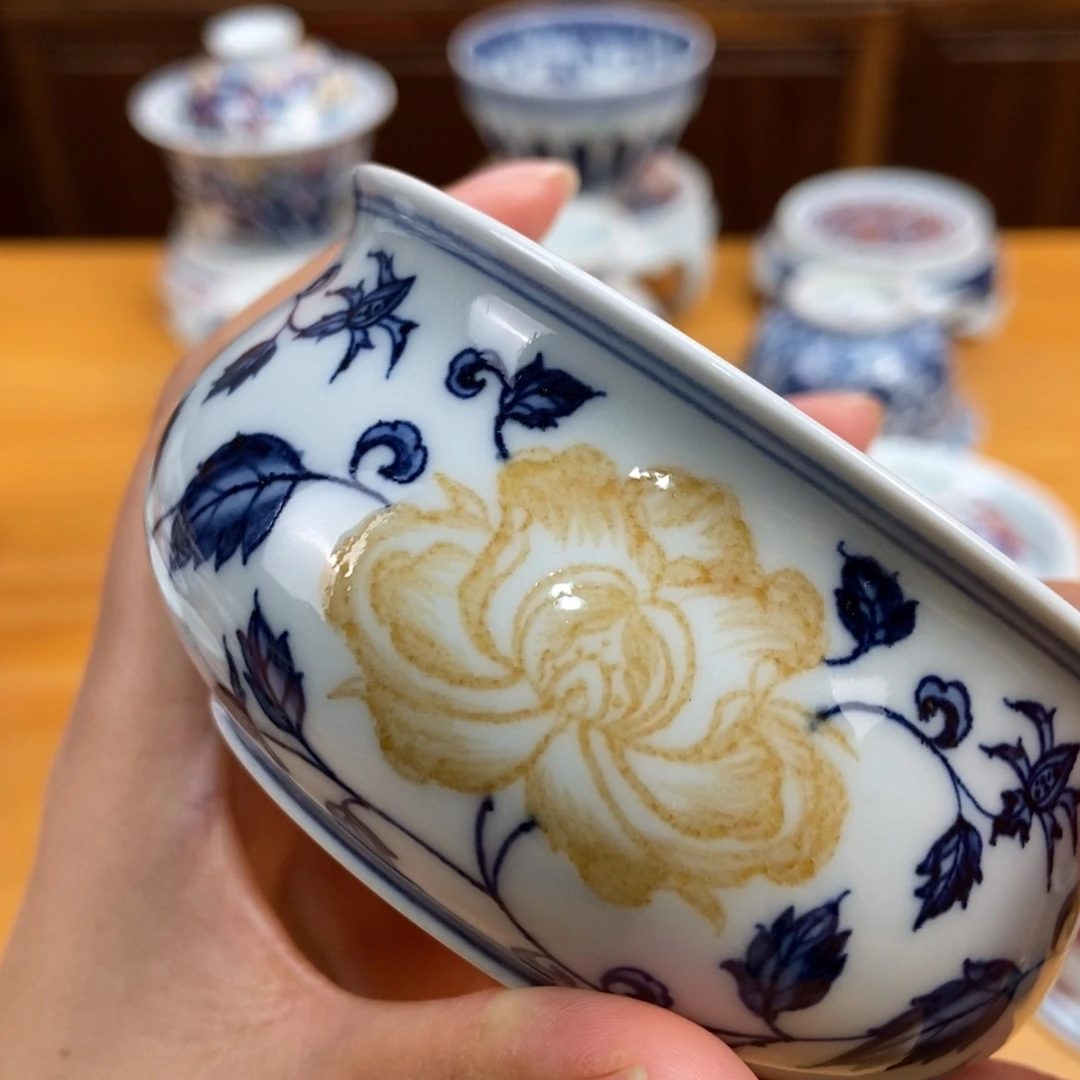 手绘现代茶具非古董