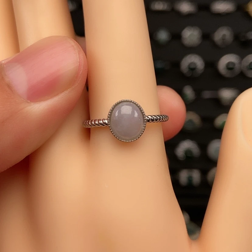 【闪购商品】翡翠戒指银S925镶嵌兮兮