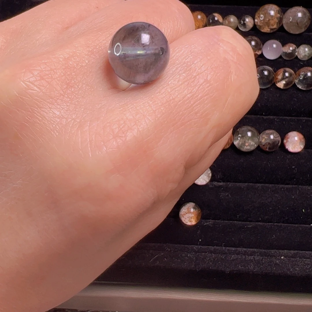 水晶手链银S800镀金镶嵌K