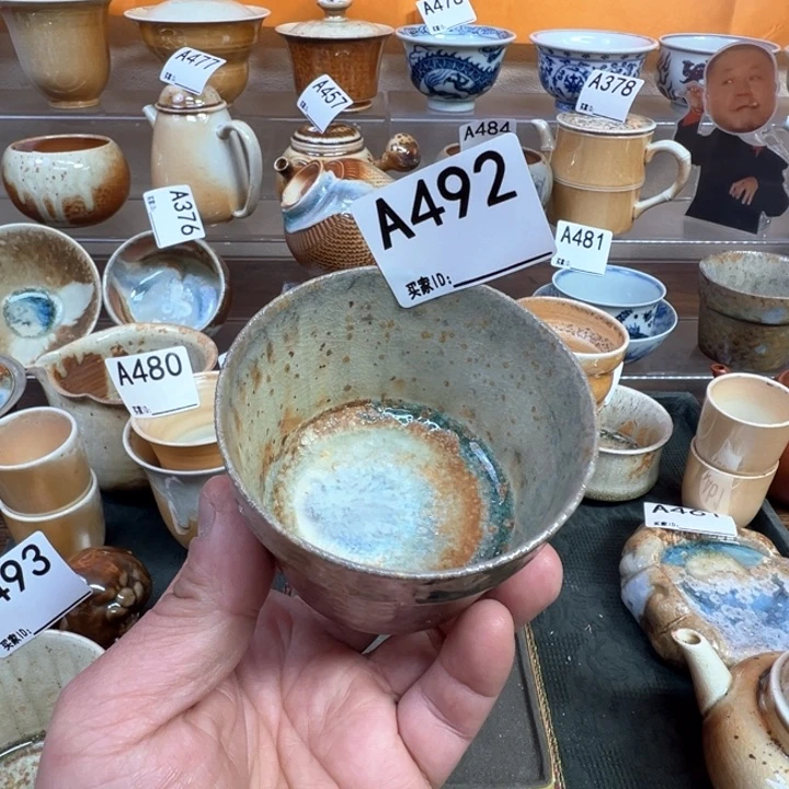 摆件N****t492景德镇手工柴烧主人杯