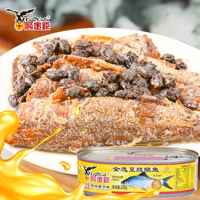 Eagle Coin/鹰金钱金选豆豉鲮鱼230g即使拌面鲮鱼豆豉罐头