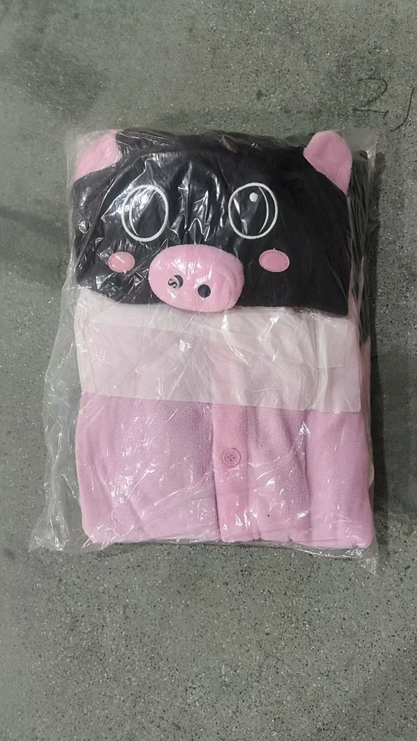 污渍微瑕黑粉猪猪款连体服连体睡衣发1件