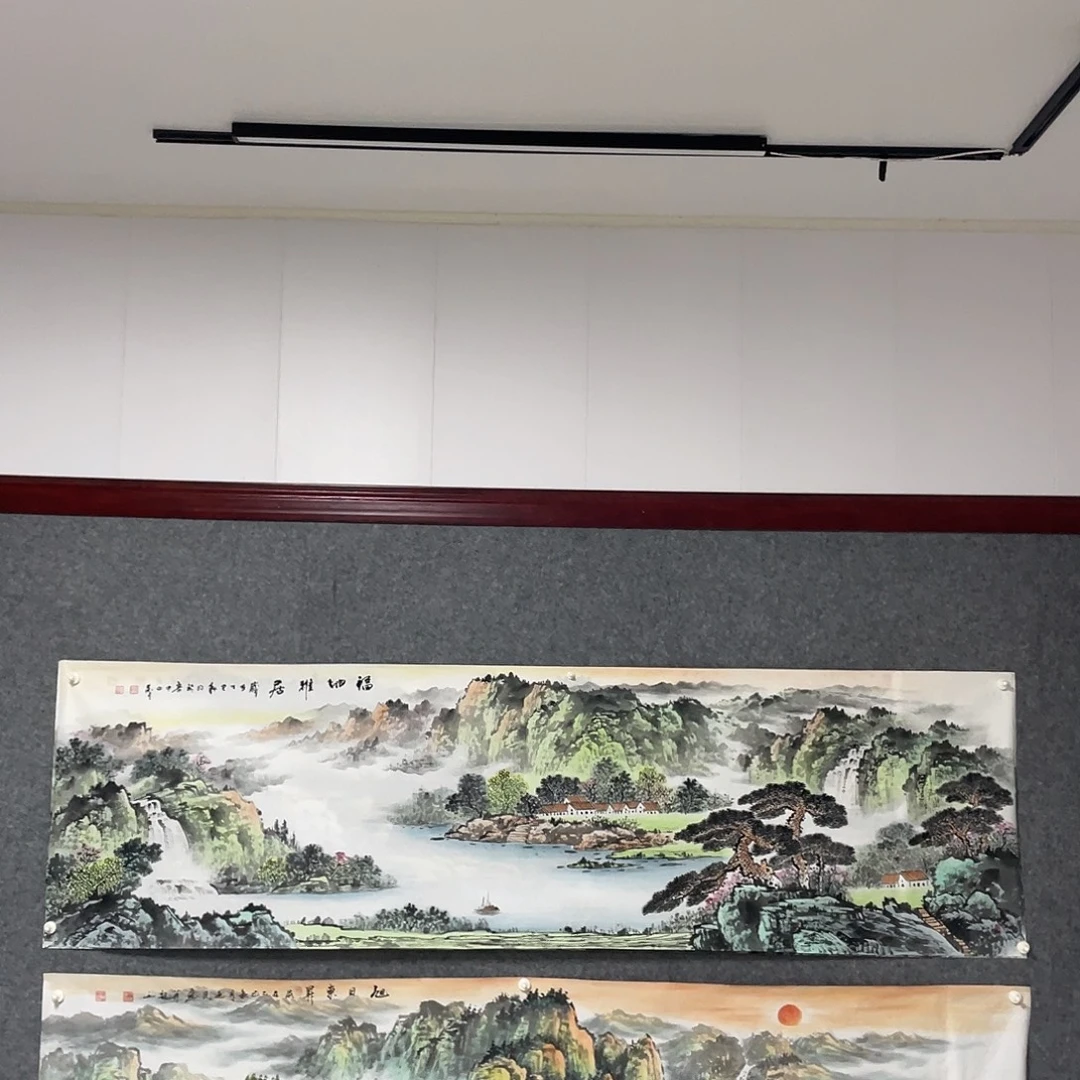 国画八尺对开238.69画芯 捡漏