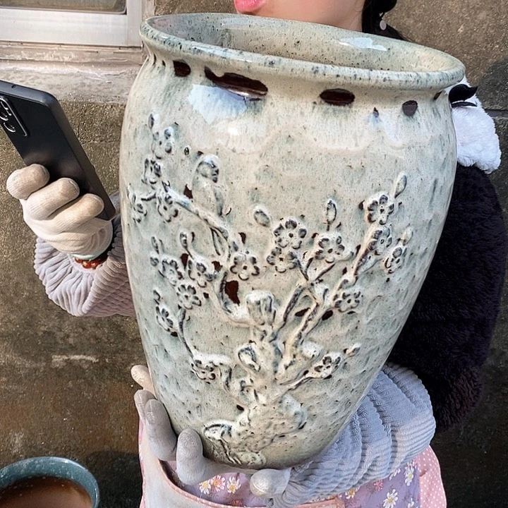 紫砂花盆正品口25高35