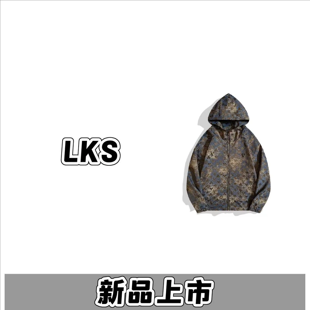 K56-【思思】2025年春款连帽休闲夹克外套时尚百搭宽松