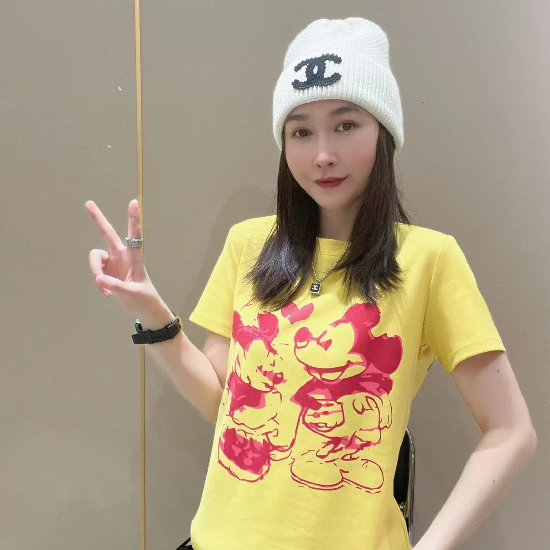 爆款新款创意短袖251305显瘦洋气时尚百搭设计感休闲体恤半袖圆领