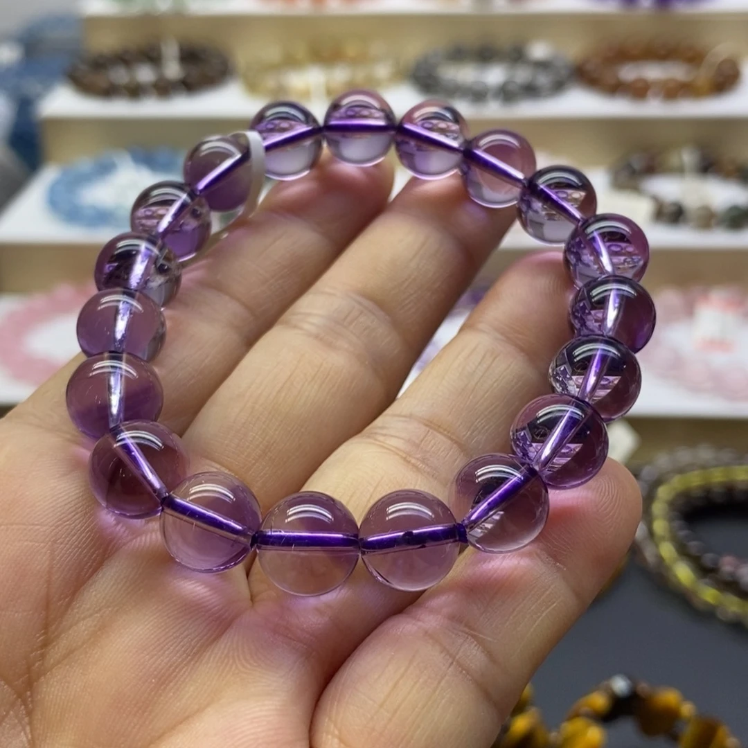 水晶手链未镶嵌巴西紫10m