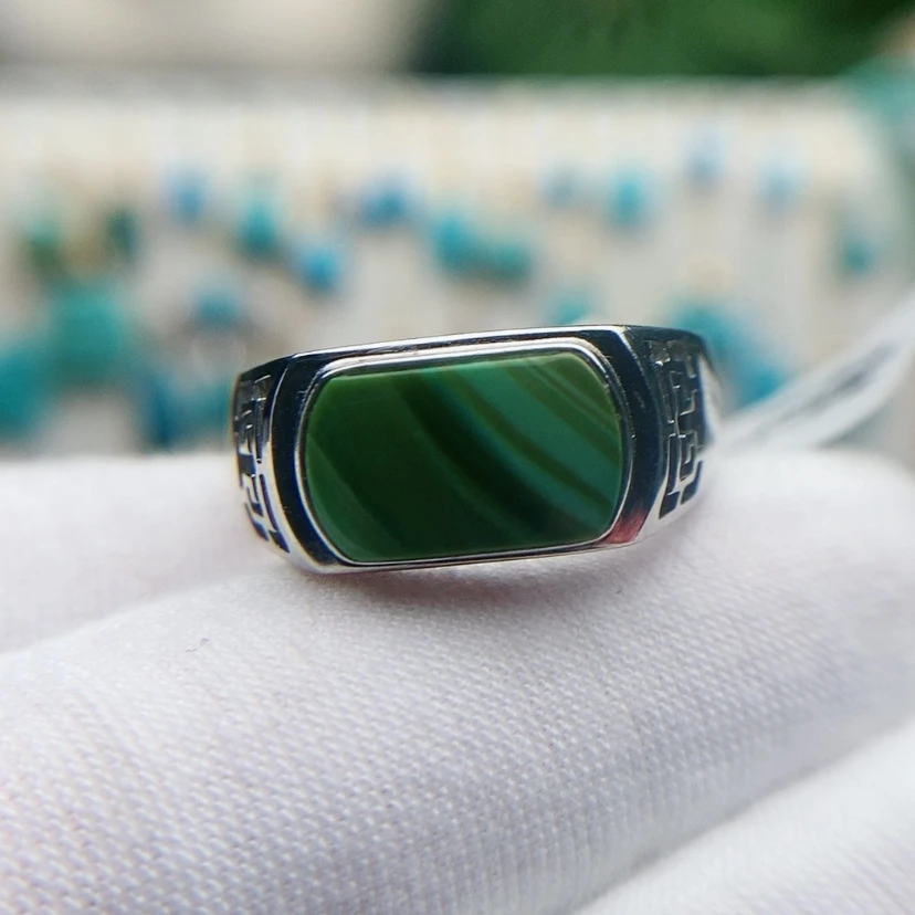 【闪购商品】绿松石原矿绿松石银S925镶嵌