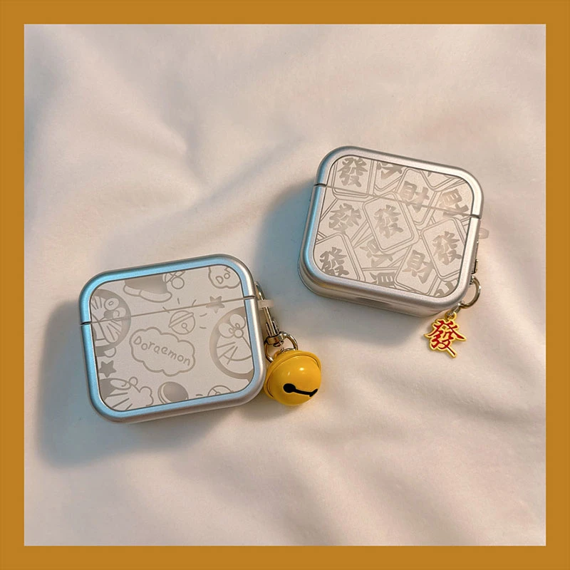 叮当猫AirPods4代蓝牙耳机套适用AirPodsPro2保护壳發财苹果2/3代