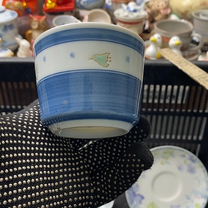紫砂茶杯贺*囍日本回流精品瓷器