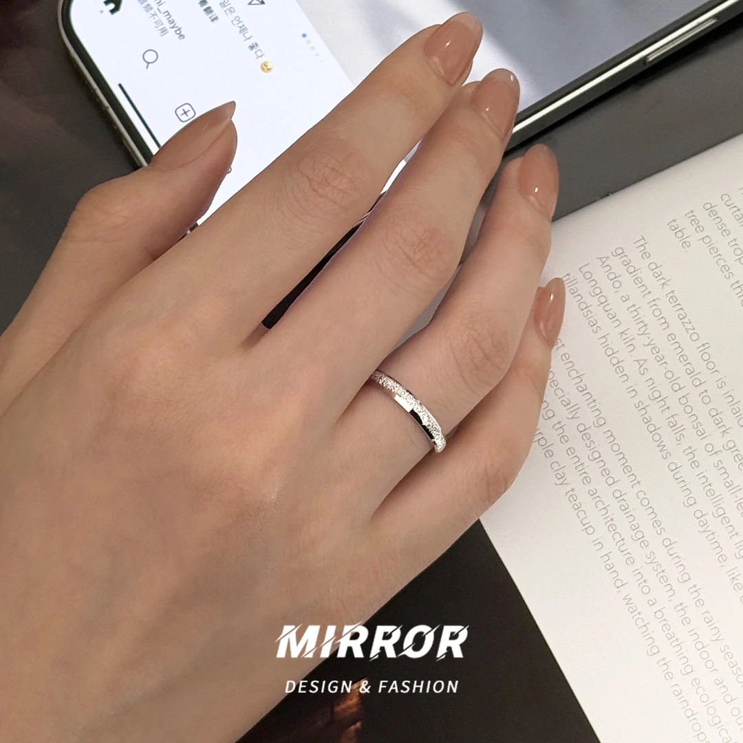 小麋人 925银戒指 CJ3549银河素圈戒指女指环小众设计ins风时尚