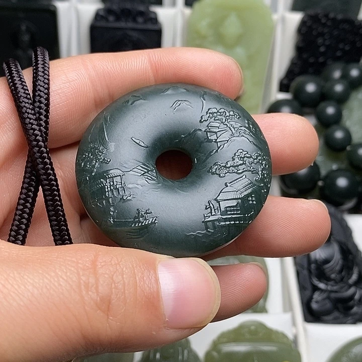 和田玉（青玉）未镶嵌颈饰