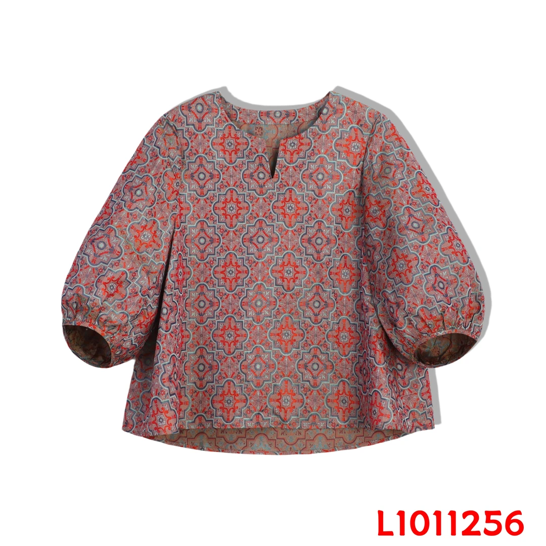 【菲菲定制】彩定胜灯笼袖上衣  1011256