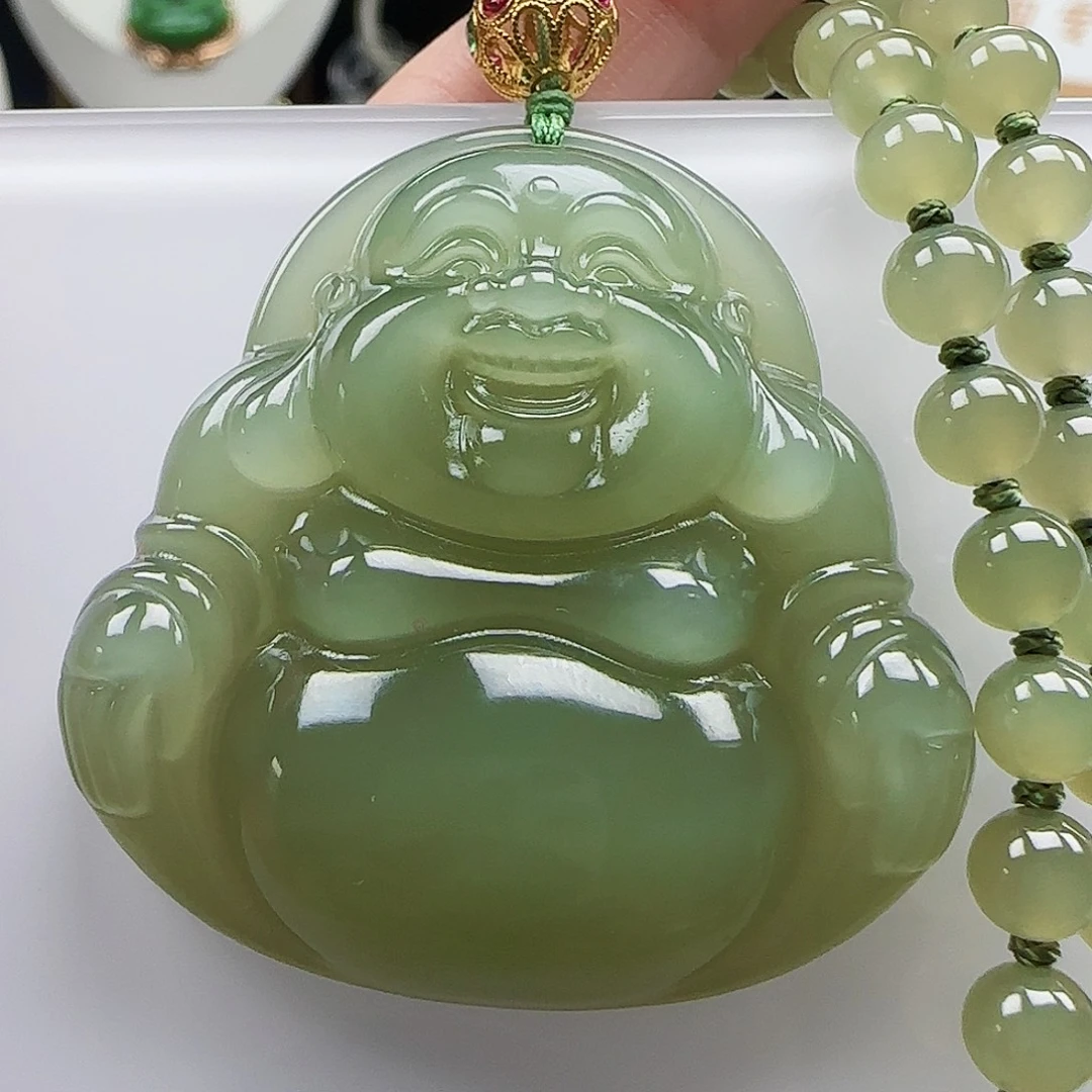 和田玉未镶嵌吊坠(赠链)