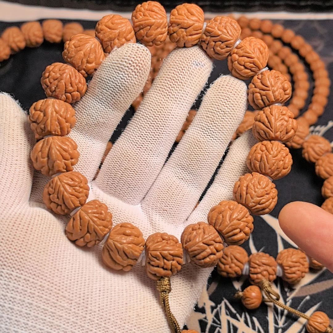 手串桃核黄财神手持