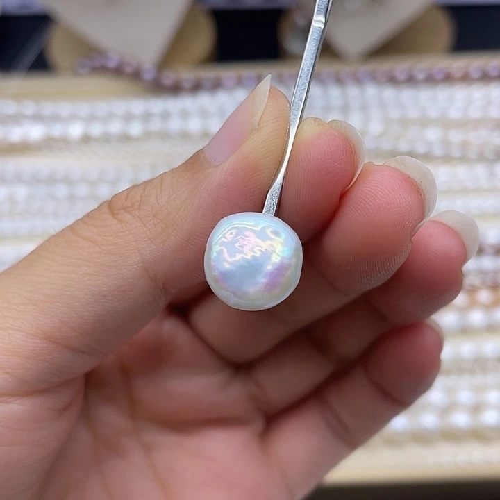 颈饰银S925镶嵌淡水珍珠