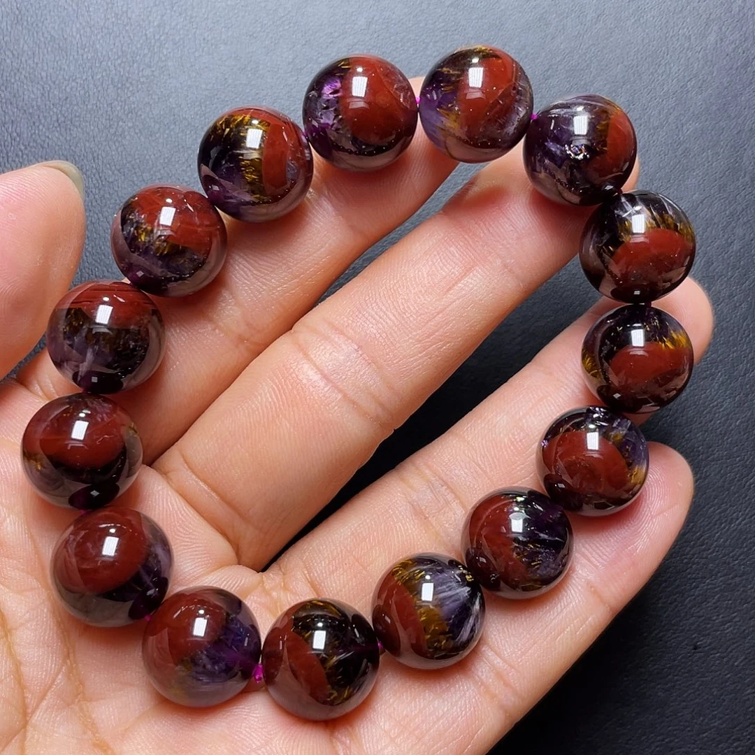 水晶手链未镶嵌毕业级极光聚宝盆14+m