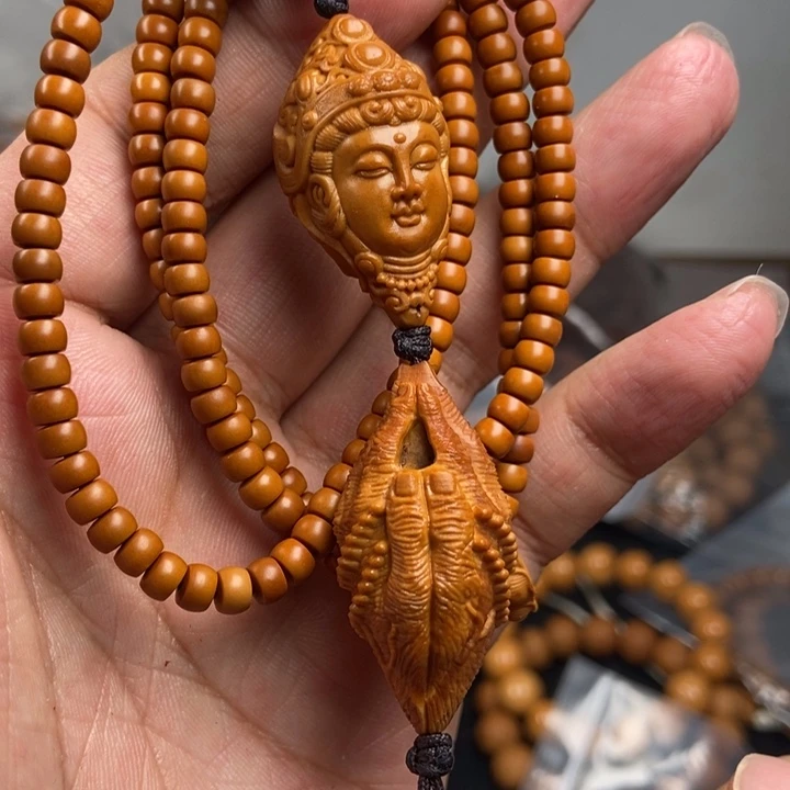 猴头核桃吊坠文玩手串