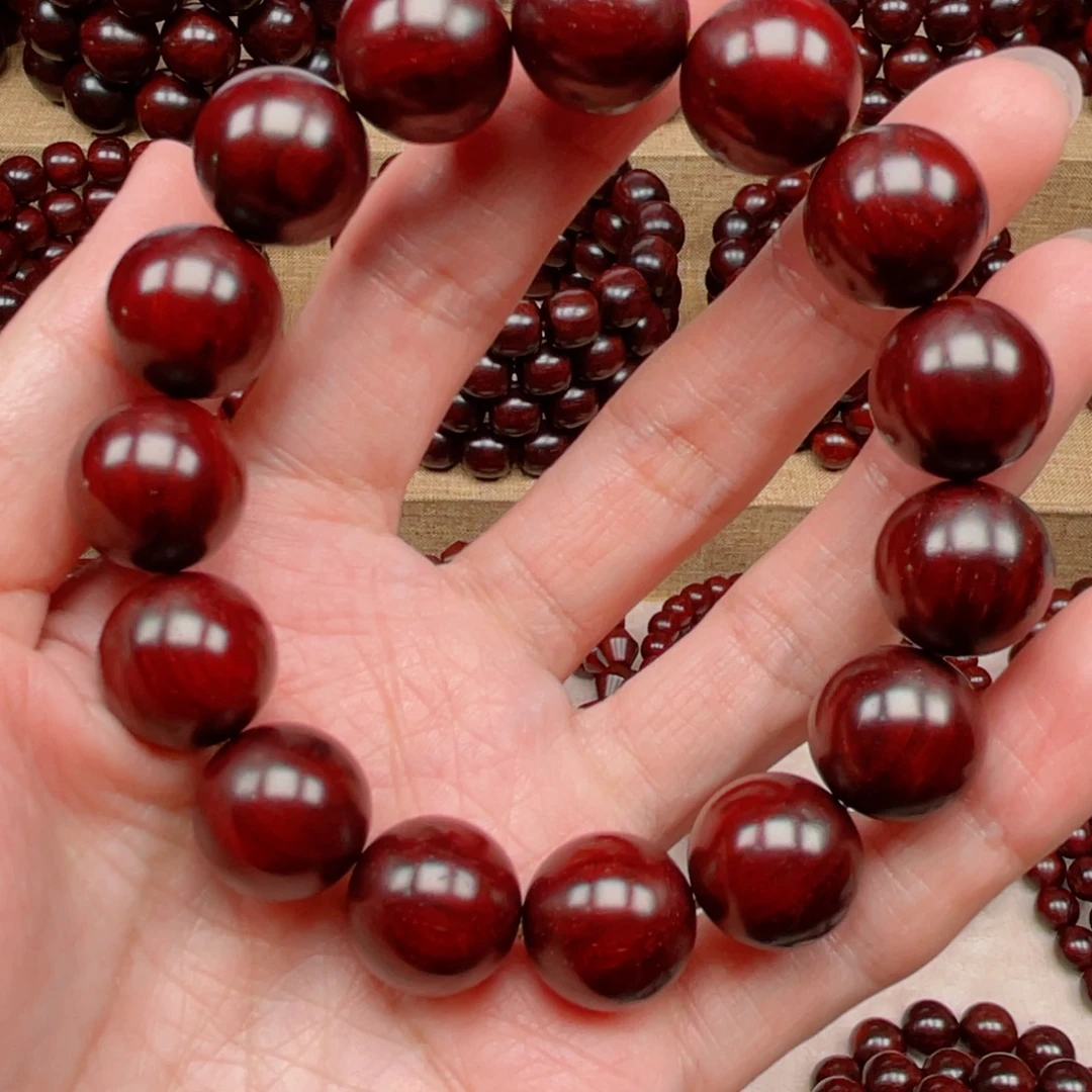 小叶紫檀手串/手链1.5顶泥无胶无蜡