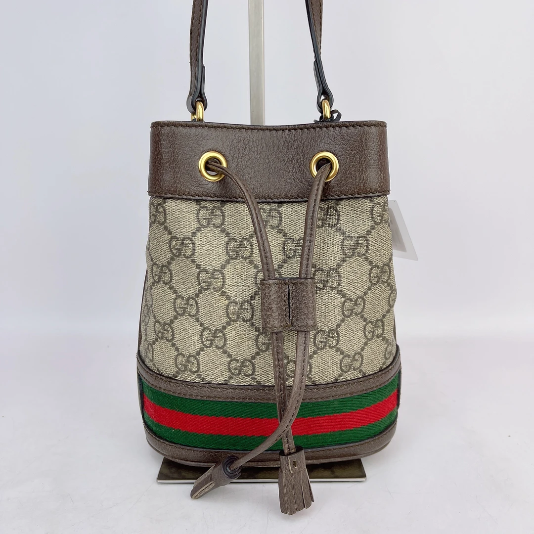 95新 GUCCI/古驰 古驰 老花水桶包底16 J030