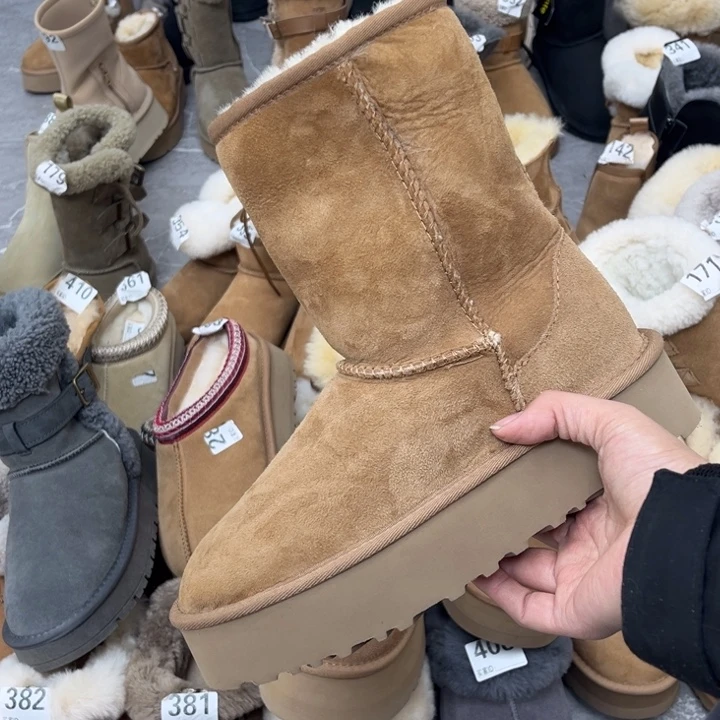 栗色厚底平口37-1