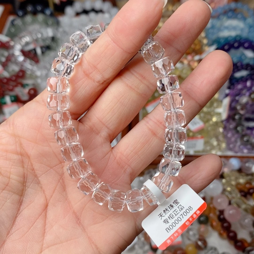 手链水晶未镶嵌白水晶车轮刻面