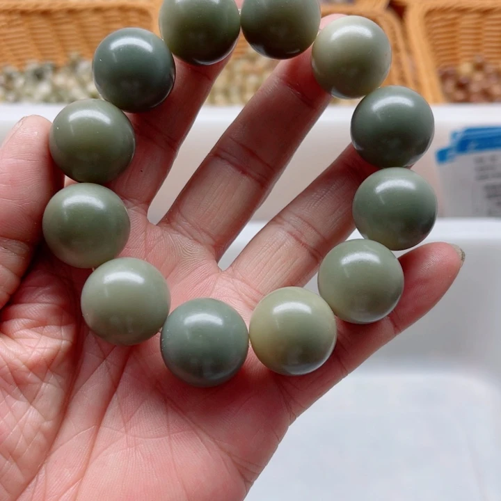 吊坠白玉菩提精品20青提手串