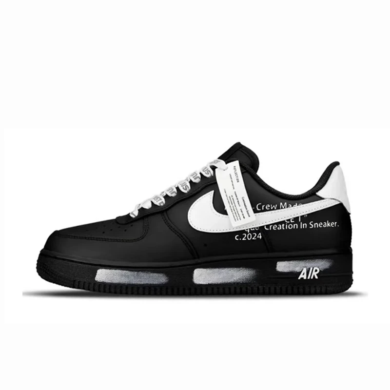 NIKE/耐克Air Force1定制球鞋黑武士告白书低帮板鞋CW2288-001