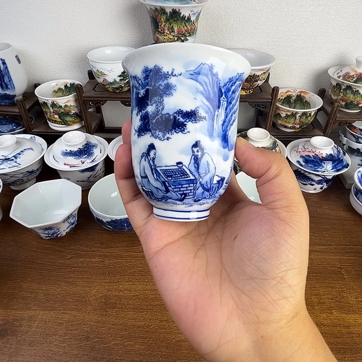 忠意堂釉下彩山水