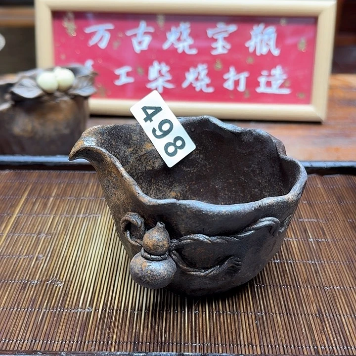 纯手工制作粗陶茶具