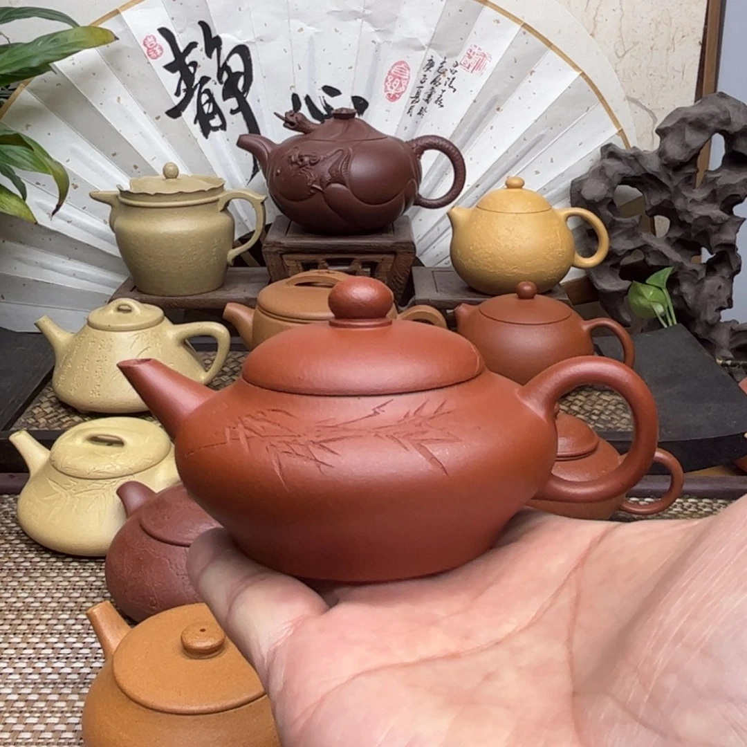 Q***度紫砂茶壶黄龙山大红泥全手工制作补差价