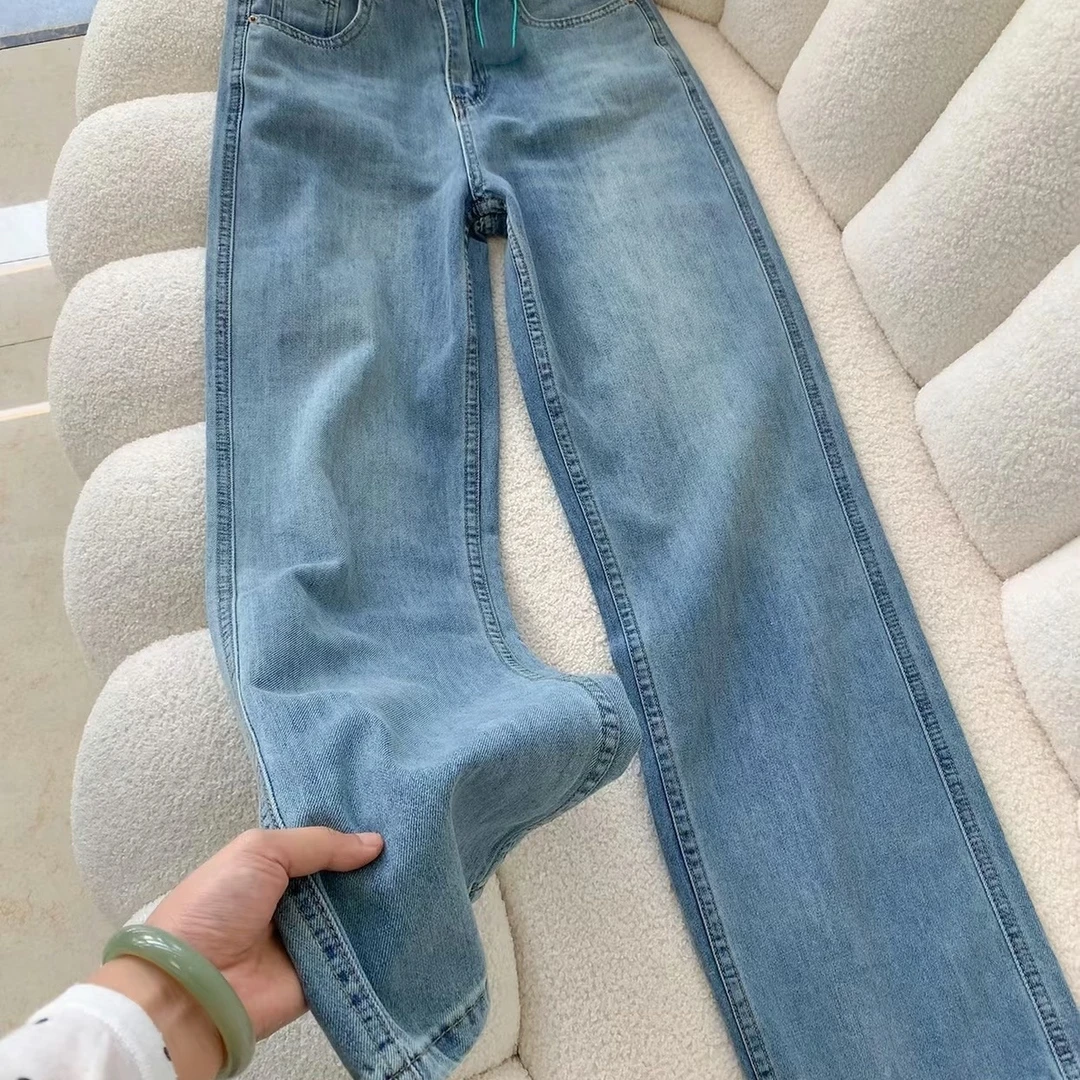 【笑笑家】2025新款时尚潮流烟管高弹牛仔裤