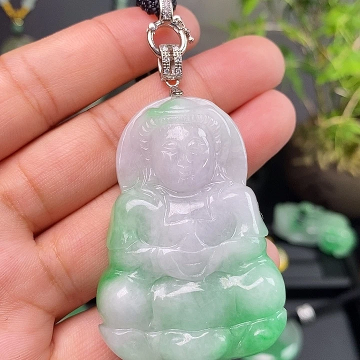 翡翠未镶嵌吊坠(赠链)