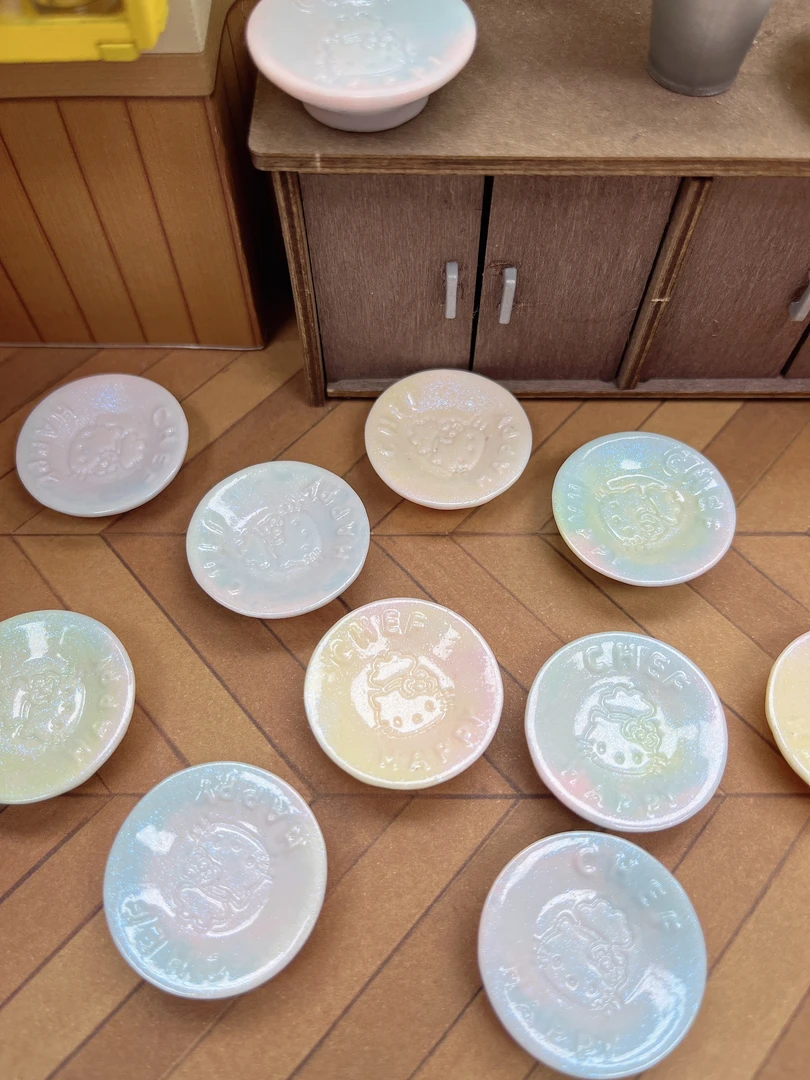 【彬彬定制-小鼻嘎圆盘】树脂盘子树脂托盘diy配件摆件盘子手机挂件