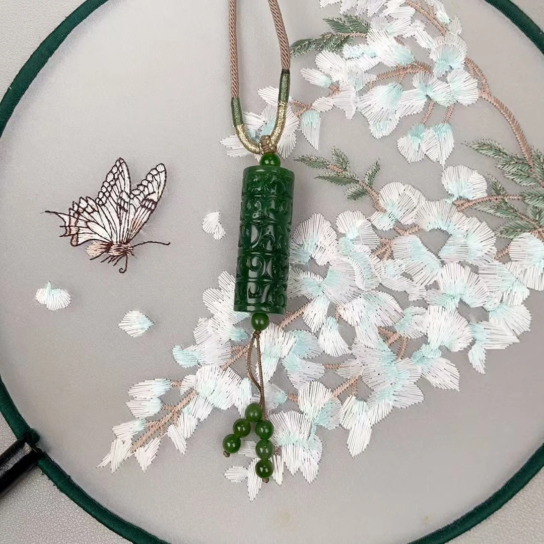 AA和田玉碧玉路路通吊坠 多样性发货拍一单发一个