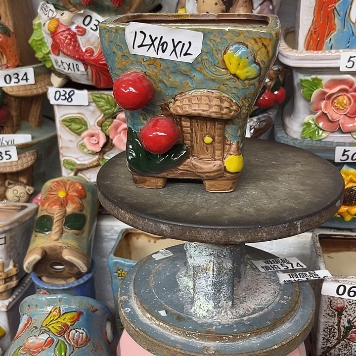 粗陶材质多肉花盆