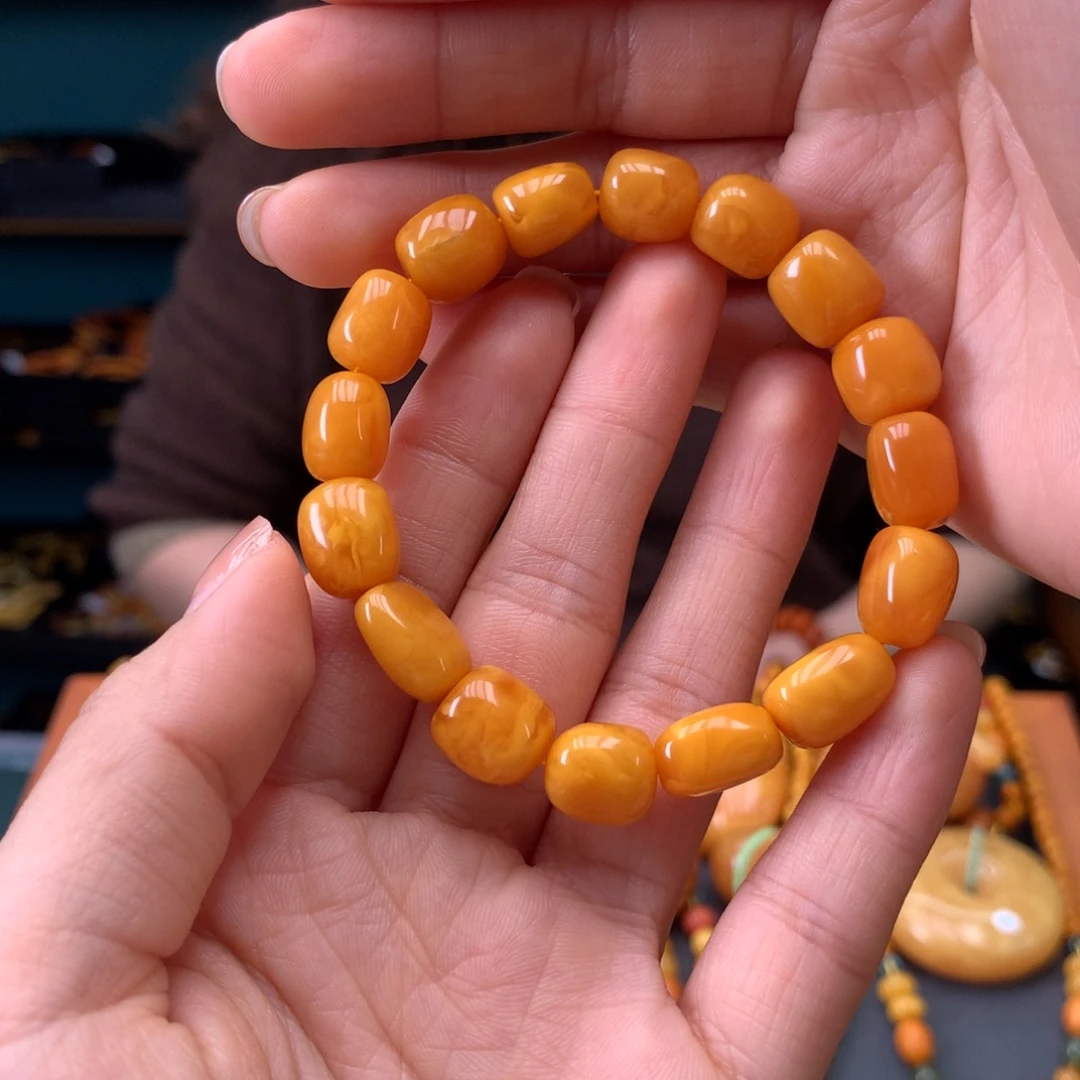 蜜蜡未镶嵌手串天然