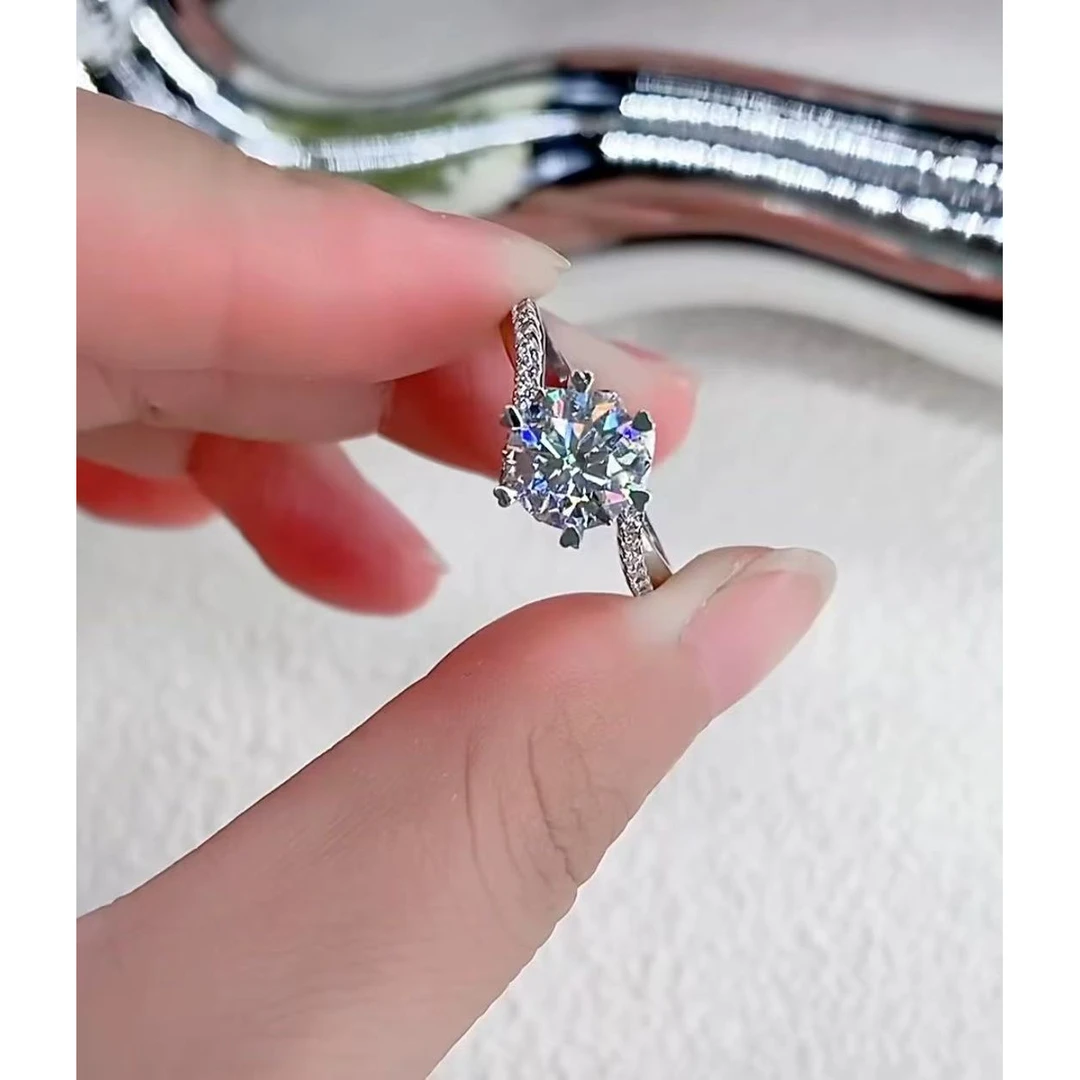 [南非甄选】NFZX私人定制 微镶纽币女戒2.0CT