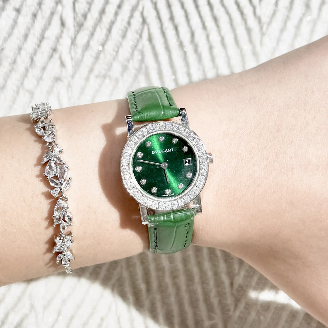 95新 BVLGARI/宝格丽 石英表/后钻/BG074/26盘